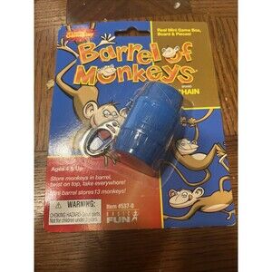 Basic Fun 537-0 Barrel of Monkeys Keychain Factory Sealed 2005